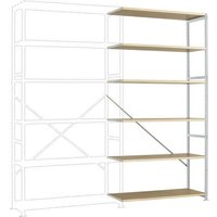 Manuflex RP1436.7035 Fachbodenregal-Anbaumodul (B x H x T) 960 x 2250 x 300mm Holzboden von Manuflex