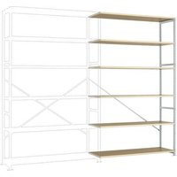 Manuflex RP1444.7035 Fachbodenregal-Anbaumodul (B x H x T) 1530 x 2500 x 1000mm Holzboden von Manuflex