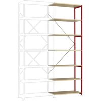 Manuflex RP1705.3003 Fachbodenregal-Anbaumodul (B x H x T) 1000 x 3000 x 300mm Holzboden von Manuflex