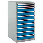 Manuflex Stationär Schubfachschrank BASETEC 10 Schubladen Brillantblau 500 x 580 x 1.000 mm von Manuflex