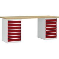 Manuflex WC5126.3003 Werkbanksystem COMBI, 2 Gehäuse Modell 3 mit Multiplexplatte, BxTxH = 2000 x 7 Manuflex WC5126.3003 Werkbanksystem COMBI, 2 Gehäuse Modell 3 mit Multiplexplatte, BxTxH = 2000 x 7 von Manuflex