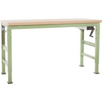 Manuflex WP8024.3003 Grundwerkbank PROFI Ergo K mit Multiplexplatte, BxTxH = 1750 x 700 x 740-1040mm von Manuflex