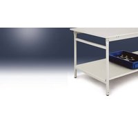 Manuflex ZB3632 Zwischenboden Melamin lichtgrau 930x 475x19mm, mit Unterzug für BASIS 1000x600mm (B von Manuflex