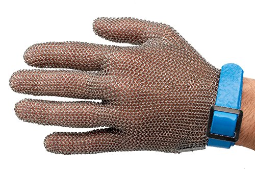 Manulatex Ogcm.130.40.000.00 - Schutzhandschuh, Edelstahlgewebe, Größe L, Farbe: Blau von Manulatex