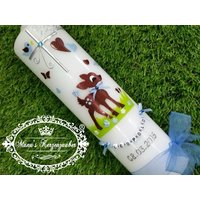 Taufkerze Bambi Reh "© Das Original" Tk188 von ManusKerzenzauber