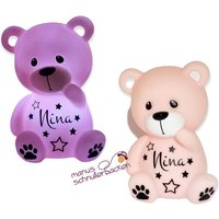 Led Bär - Nachtlicht Bärchen Personalisiert, Mädchen/Junge von ManusSchnullerbacken