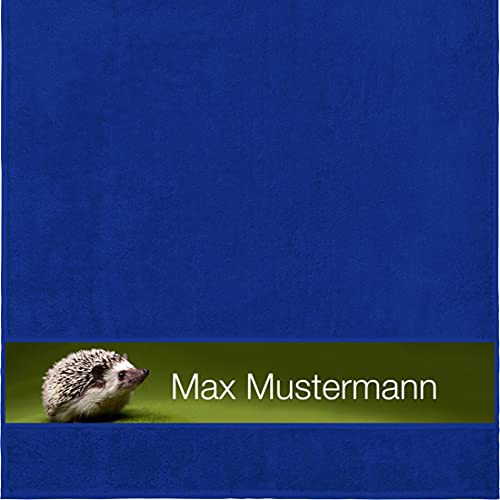 Manutextur Duschtuch mit Namen - personalisiert - Motiv Igel - viele Farben & Tiermotiven - Dusch-Handtuch - Royalblau - Größe 70x140 cm - persönliches Geschenk mit Wunsch-Motiv und Wunsch-Name Manutextur Duschtuch mit Namen - personalisiert - Motiv Igel - viele Farben & Tiermotiven - Dusch-Handtuch - Royalblau - Größe 70x140 cm - persönliches Geschenk mit Wunsch-Motiv und Wunsch-Name von Manutextur