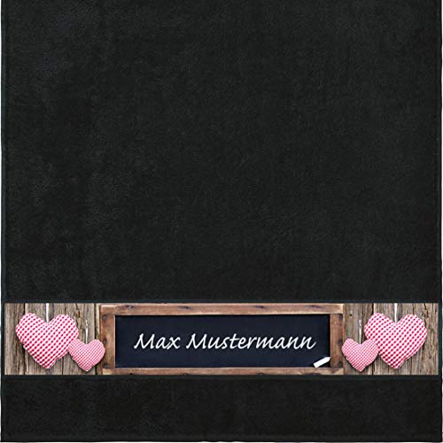 Manutextur Duschtuch mit Namen - personalisiert - Motiv Liebe - Tafel - viele Farben & Motive - Dusch-Handtuch - schwarz - Größe 70x140 cm - persönliches Geschenk mit Wunsch-Motiv und Wunsch-Name Manutextur Duschtuch mit Namen - personalisiert - Motiv Liebe - Tafel - viele Farben & Motive - Dusch-Handtuch - schwarz - Größe 70x140 cm - persönliches Geschenk mit Wunsch-Motiv und Wunsch-Name von Manutextur