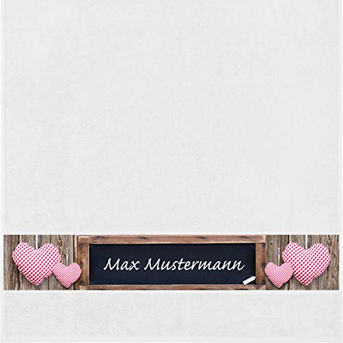 Manutextur Duschtuch Mit Namen - Personalisiert - Motiv Liebe - Tafel - Viele Farben - Dusch-Handtuch - Weiß - Größe 70x140 cm - Persönliches Geschenk Mit Wunsch-Name Manutextur Duschtuch Mit Namen - Personalisiert - Motiv Liebe - Tafel - Viele Farben - Dusch-Handtuch - Weiß - Größe 70x140 cm - Persönliches Geschenk Mit Wunsch-Name von Manutextur