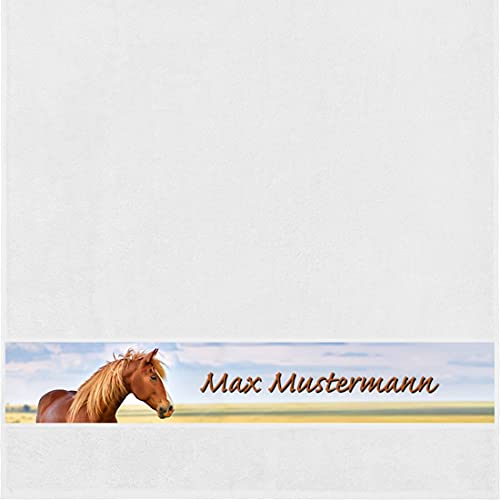 Manutextur Duschtuch mit Namen - personalisiert - Motiv Pferd 1 - viele Farben & Tiermotiven - Dusch-Handtuch - weiß - Größe 70x140 cm - persönliches Geschenk mit Wunsch-Motiv und Wunsch-Name Manutextur Duschtuch mit Namen - personalisiert - Motiv Pferd 1 - viele Farben & Tiermotiven - Dusch-Handtuch - weiß - Größe 70x140 cm - persönliches Geschenk mit Wunsch-Motiv und Wunsch-Name von Manutextur