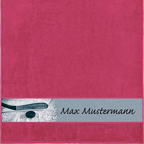 Manutextur Duschtuch mit Namen - personalisiert - Motiv Sport - Eishockey - viele Farben & Motive - Dusch-Handtuch - Fuchsia - Größe 70x140 cm - persönliches Geschenk mit Wunsch-Motiv und Wunsch-Name Manutextur Duschtuch mit Namen - personalisiert - Motiv Sport - Eishockey - viele Farben & Motive - Dusch-Handtuch - Fuchsia - Größe 70x140 cm - persönliches Geschenk mit Wunsch-Motiv und Wunsch-Name von Manutextur
