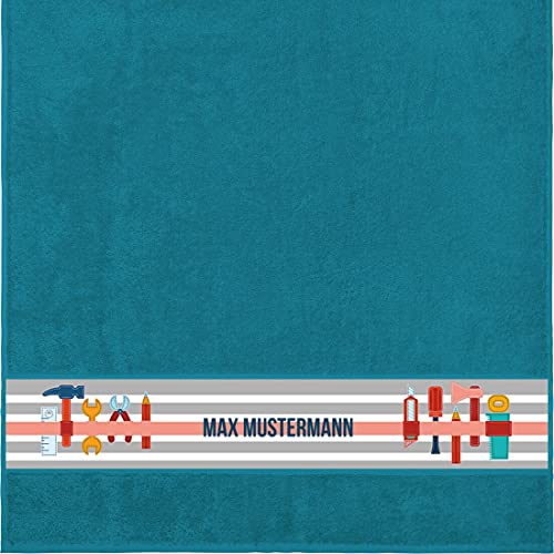 Manutextur Duschtuch mit Namen - personalisiert - Motiv Werkzeug - viele Farben & Motive - Dusch-Handtuch - Petrol - Größe 70x140 cm - persönliches Geschenk mit Wunsch-Motiv und Wunsch-Name Manutextur Duschtuch mit Namen - personalisiert - Motiv Werkzeug - viele Farben & Motive - Dusch-Handtuch - Petrol - Größe 70x140 cm - persönliches Geschenk mit Wunsch-Motiv und Wunsch-Name von Manutextur