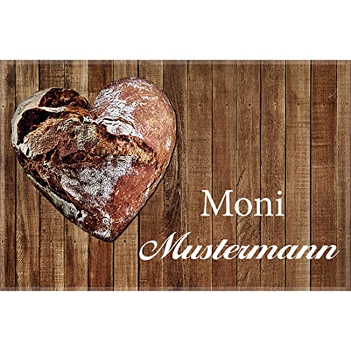 Manutextur Fußmatte mit Namen - Motiv Bäckerei 1 - viele Beruf-Motive - Schmutzfangmatte personalisiert - Größe 50x80 cm - persönliches & individuelles Geschenk von Manutextur