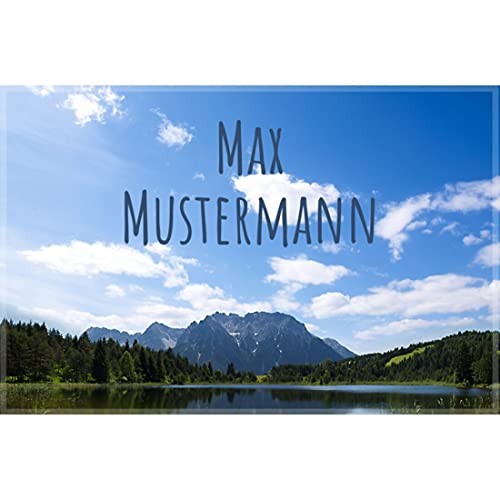 Manutextur Fußmatte mit Namen - Motiv Bergpanorama - viele Natur-Motive - Schmutzfangmatte personalisiert - Größe 50x80 cm - persönliches & individuelles Geschenk von Manutextur