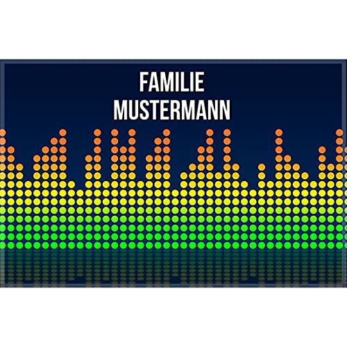 Manutextur Fußmatte mit Namen - Motiv Disco 1 - viele Musik-Motive - Schmutzfangmatte personalisiert - Größe 50x80 cm - persönliches & individuelles Geschenk von Manutextur