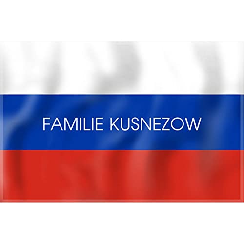 Fußmatte mit Namen - Motiv Flagge Russland - viele Länder-Motive - Schmutzfangmatte personalisiert - Größe 50x80 cm - persönliches & individuelles Geschenk von Manutextur