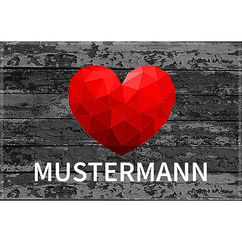 Fußmatte mit Namen - Motiv Home mit Herz - viele Daheim-Motive - Schmutzfangmatte personalisiert - Größe 50x80 cm - persönliches & individuelles Geschenk Fußmatte mit Namen - Motiv Home mit Herz - viele Daheim-Motive - Schmutzfangmatte personalisiert - Größe 50x80 cm - persönliches & individuelles Geschenk von Manutextur