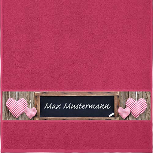 Manutextur Handtuch mit Namen - personalisiert - Motiv Liebe - Tafel - viele Farben & Motive - Dusch-Handtuch - Fuchsia - Größe 50x100 cm - persönliches Geschenk mit Wunsch-Motiv und Wunsch-Name Manutextur Handtuch mit Namen - personalisiert - Motiv Liebe - Tafel - viele Farben & Motive - Dusch-Handtuch - Fuchsia - Größe 50x100 cm - persönliches Geschenk mit Wunsch-Motiv und Wunsch-Name von Manutextur