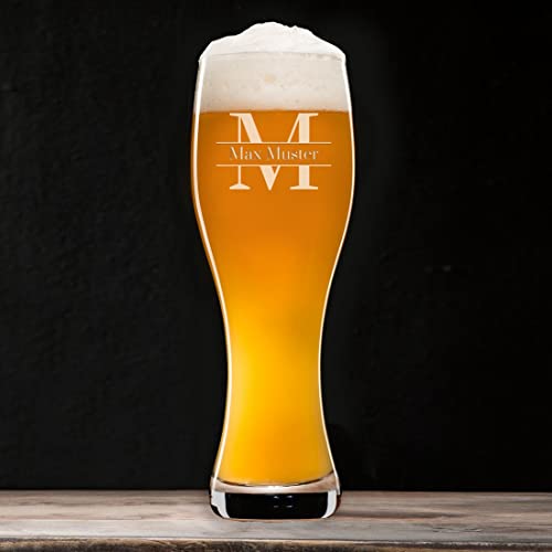 Manutextur Weizenglas Taverna - mit Name - Motiv%MotivName% - Weizen-Bierglas mit Gravur - Weißbierglas - personalisiert - graviert - persönliches Geschenk von Manutextur