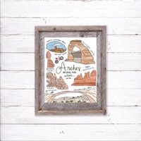 Arches Nationalpark 8 X 10 Kunstdruck von ManyAdventuresShop
