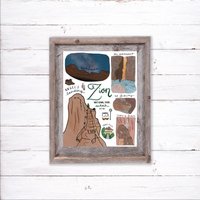 Zion Nationalpark 8 X 10 Kunstdruck von ManyAdventuresShop