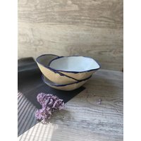 Organisch Geformte Salat -/Servierschüssel Aus Keramik, Geschirrschale, Steinzeuggeschirr-Mittelstücke, Handgefertigte Moderne Kunst Vonmanya von ManyaMadeStudio