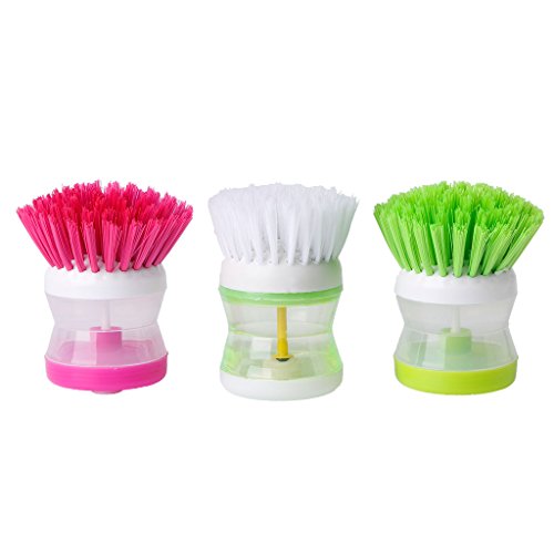 Manyo Küchenwaschwerkzeug-Topf-Teller-Plastikbürste Mit Spülmittel-Seifenspender von Manyo