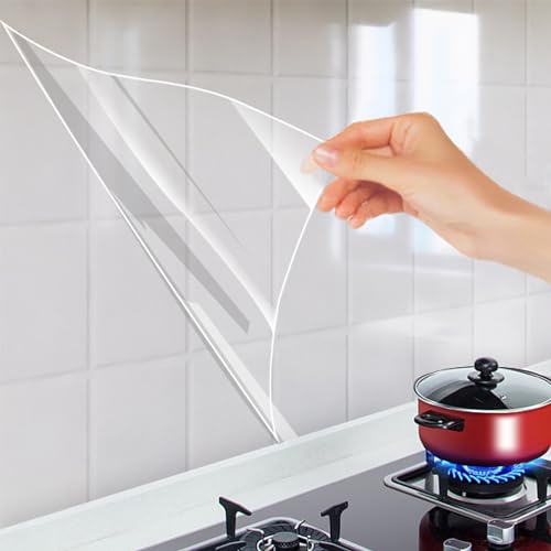 Klarer Wandschutz Kontaktpapier Selbstklebend Ölbeständig Wasserdicht Aufkleber Küche Backsplash Wandschutz Vinyl Film Abnehmbar Hitzebeständig Transparent Tapete für Schrank Möbel Türen Klarer Wandschutz Kontaktpapier Selbstklebend Ölbeständig Wasserdicht Aufkleber Küche Backsplash Wandschutz Vinyl Film Abnehmbar Hitzebeständig Transparent Tapete für Schrank Möbel Türen von MaoMaoCha