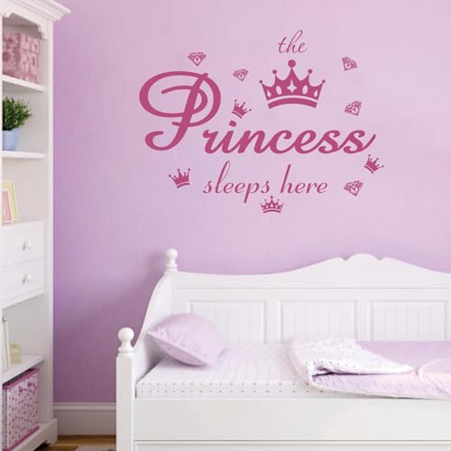 Vinyl Wandtattoos Zitat Die Prinzessin schläft hier Rosa Krone Diamant Wandaufkleber Abnehmbare DIY Kunst Worte Wandtapete Dekor für Mädchen Kinderzimmer Kinderzimmer Home Decoration Vinyl Wandtattoos Zitat Die Prinzessin schläft hier Rosa Krone Diamant Wandaufkleber Abnehmbare DIY Kunst Worte Wandtapete Dekor für Mädchen Kinderzimmer Kinderzimmer Home Decoration von MaoMaoCha