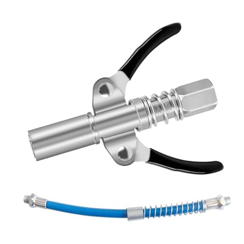 MaoNativey Fettpresse Mundstück, Doppelgriff G Coupler mit 30cm Schlauch Fettpresse Kupplung für Kegel-Schmiernippel Fettpresse MaoNativey Fettpresse Mundstück, Doppelgriff G Coupler mit 30cm Schlauch Fettpresse Kupplung für Kegel-Schmiernippel Fettpresse von MaoNativey