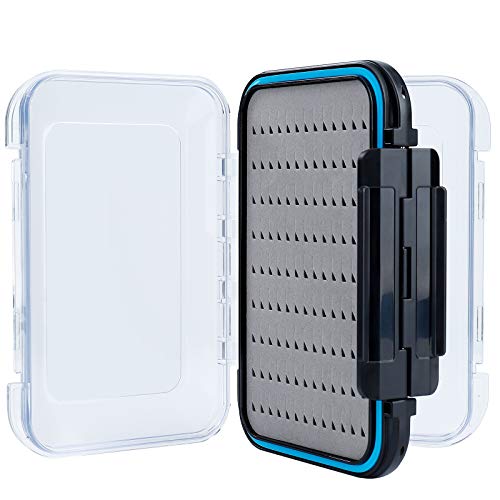 MaoXinTek Fliegenfischen Box, Spoonbox Wasserdicht Fliegendosen Deckels Angelkasten, Doppelseitig Transparente Kunststoff Köderbox Angelzubehör(15 * 10 * 4.5cm) von MaoXinTek