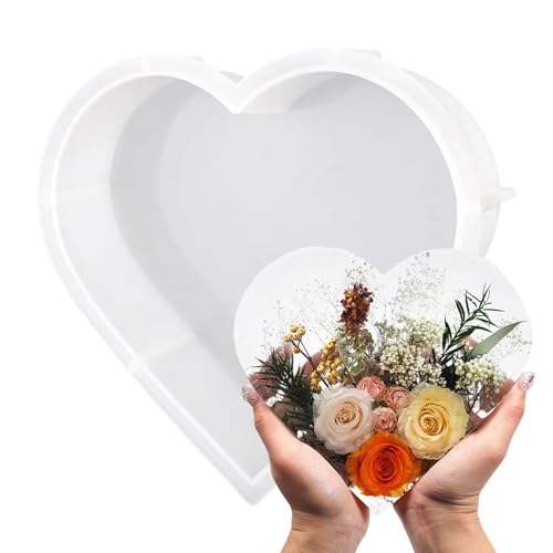 Herz Harzformen, Silikonformen Fotoständer, Groß Klar Bücherregal Harze Form für Blumen Konservierung, Kunstherstellung Desktop Dekorationen, DIY Bilderrahmen Handwerk Herz Harzformen, Silikonformen Fotoständer, Groß Klar Bücherregal Harze Form für Blumen Konservierung, Kunstherstellung Desktop Dekorationen, DIY Bilderrahmen Handwerk von Maobeez