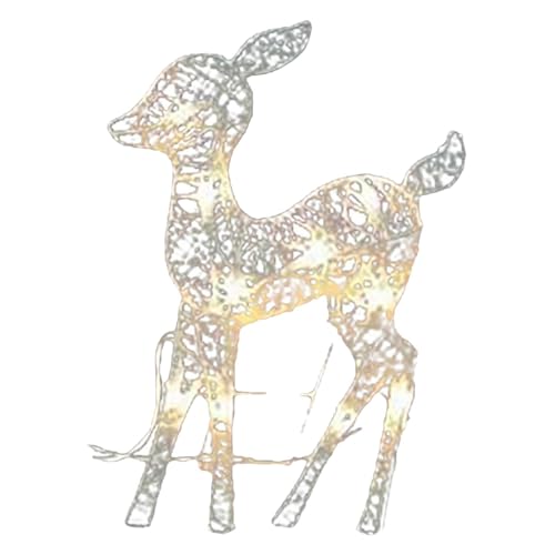 LED Rentier Beleuchtet Aussen,Rentier Figuren Weihnachtsdeko Strombetrieben Timer,Metall Weihnachtsbeleuchtung für Außen und Innen Dekoration von Maodom