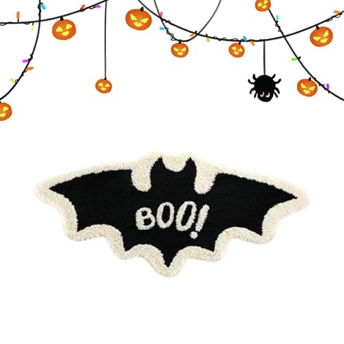 Maodom Halloween Fußmatte,Fledermausförmige Türmatte Halloween - Dekorative rutschfeste Matte Für Eingangsbereich, Terrasse, Wohnzimmer und Flur Maodom Halloween Fußmatte,Fledermausförmige Türmatte Halloween - Dekorative rutschfeste Matte Für Eingangsbereich, Terrasse, Wohnzimmer und Flur von Maodom
