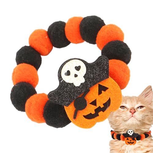 Maodom Halloween Katzenhalsband | Verstellbares Halsband Für Hunde | Festliches Zubehör Für Dekoration & Unterwegs Bei Festen Und Versammlungen von Maodom
