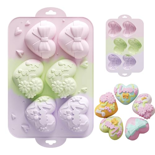 Maodom Herzförmige Silikonform - Valentinstag Förmchen Für Süßigkeiten - Lebensmittelechtes Backwerkzeug Mit Geprägtem Design Für Pudding Kuchen Mousse Brownie Valentinstag von Maodom