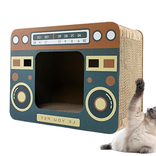 Maodom Katzenkratzbrett - Großes Kratzbrett Aus Pappe Als Bett - Radio- Oder Ofen-Form Retro Spielzeug Tierbegleiter - Für Wohnung Tierheim Haustier Kätzchen Kleine Und Große Maodom Katzenkratzbrett - Großes Kratzbrett Aus Pappe Als Bett - Radio- Oder Ofen-Form Retro Spielzeug Tierbegleiter - Für Wohnung Tierheim Haustier Kätzchen Kleine Und Große von Maodom