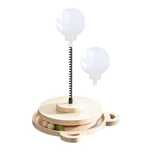Maodom Leckerball Für Hunde,Holz Futterball Zur Verlangsamung Der Futteraufnahme,Mit Federstab und Katzenspielball | Für Haushalt Spiel Mittelgroße Große Hunderassen Welpen Katzen Maodom Leckerball Für Hunde,Holz Futterball Zur Verlangsamung Der Futteraufnahme,Mit Federstab und Katzenspielball | Für Haushalt Spiel Mittelgroße Große Hunderassen Welpen Katzen von Maodom