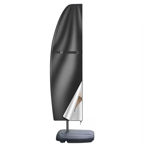 Maodom Schirmhülle Mit Ausleger | Ganzjährige Robuste Schutzhüllen Für Außenschirme Im Bananenform,Schlauchartige Schutzhülle Aus Oxford-Stoff Für Pool Terrasse Gartenbereich Balkon Hinterhof von Maodom