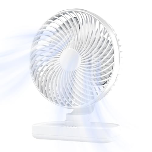 Maodom Tragbarer Ventilator - Oscierender Persönlicher Tischventilator,4 Geschwindigkeitsstufen Kompaktkühler Mit Leichtem Design Für Energieeffiziente Kühlung In Innenräumen Outdoor-Abenteuer von Maodom