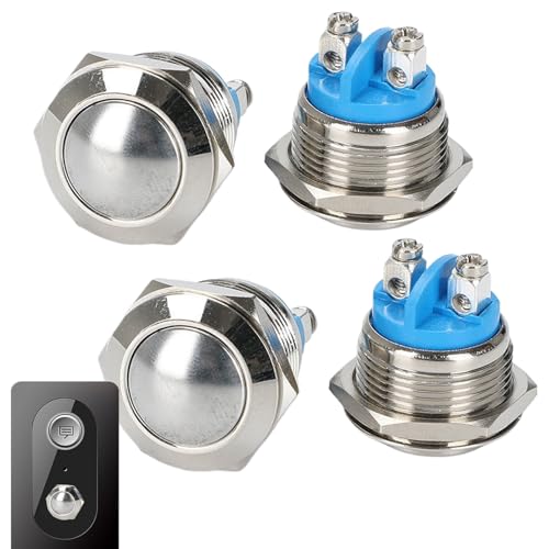 Maodom Türklingel Ersatzknopf - 4X Ersatzklingelknopf Drücker für Türklingel - Metall Bauteile Für Hausinstallation An Wänden, Wohnhäusern Und Garagen von Maodom