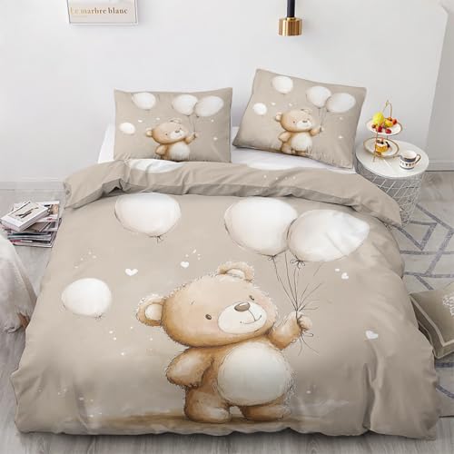 Maohryzed Bettwäsche 135x200cm 2 Teilig Süße Teddybär Bettwäsche-Set, Mikrofaser Kinder Bettbezug Wendebettwäsche 1 Kissenbezüge 80x80 cm mit Reißverschluss Maohryzed Bettwäsche 135x200cm 2 Teilig Süße Teddybär Bettwäsche-Set, Mikrofaser Kinder Bettbezug Wendebettwäsche 1 Kissenbezüge 80x80 cm mit Reißverschluss von Maohryzed