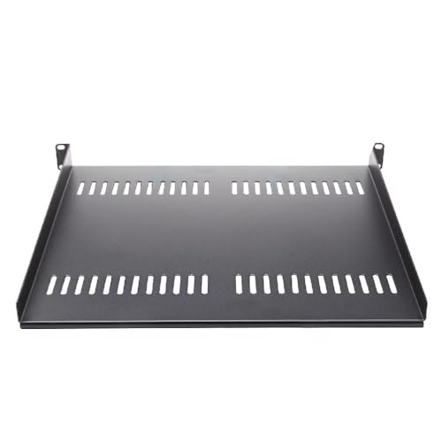 1U Server Rack Regal Universal Belüftet Tray Für 19" Equipment Rack & Cabinet Langlebige Stahlkonstruktion 25,4 cm Tiefe Daten Ausrüstung Rack Regal von Maouira