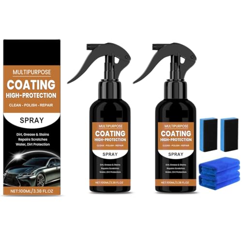 2 Set Turbo Shine Nexa 3 in 1 High Protection Quick Car Coating Spray, 3-in-1 Auto-Beschichtungsspray, Nexa Turbo Shine Nano Spray Auto, Schnellwachs für Lackoberfläche, Nexa Autopflege von Maouira