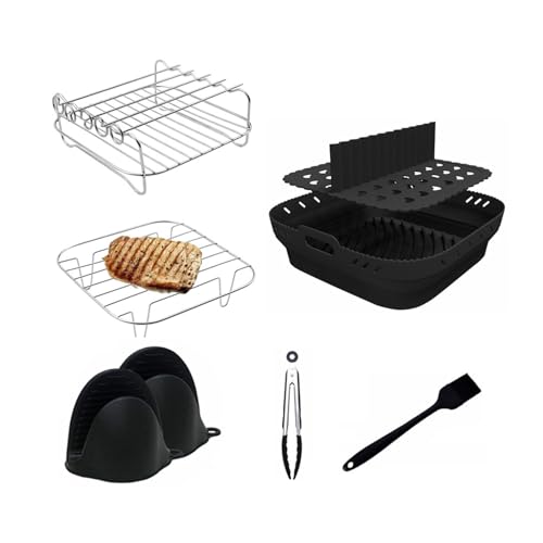 Air Fryers Baking Tray Silicone Divider Pads Silicone Air Fryers Basket Grilling Rack Air Fryers Bowl For Baking And BBQ Baking Tray Accessories von Maouira