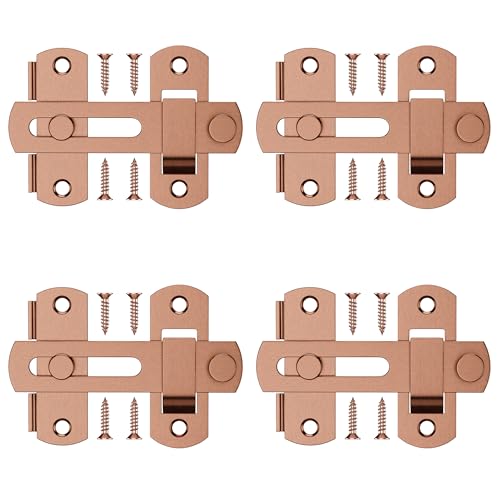 MaozyHomie 10,2 cm Flip-Riegel, 180 Grad Klappriegel, Scheunentürschloss, robuster SUS304 Edelstahl, Klapp-Schieberiegel, Bolzenschnallenschloss für Scheunenholz-Schiebetüren, Rotbronze, 4 Stück MaozyHomie 10,2 cm Flip-Riegel, 180 Grad Klappriegel, Scheunentürschloss, robuster SUS304 Edelstahl, Klapp-Schieberiegel, Bolzenschnallenschloss für Scheunenholz-Schiebetüren, Rotbronze, 4 Stück von MaozyHomie