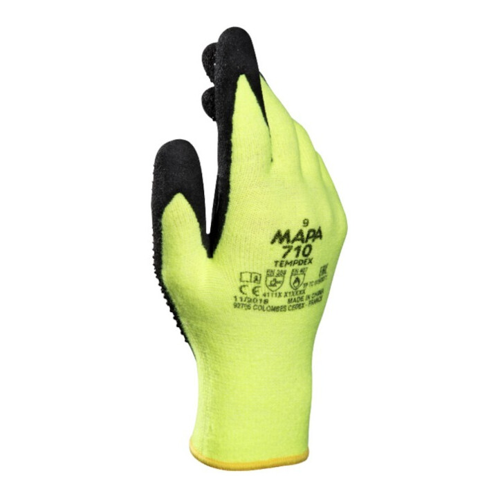 B-Ware Mapa Hitzeschutzhandschuh Schutzhandschuh Temp Dex 710 Schwarz Gelb Gr 7 von Mapa
