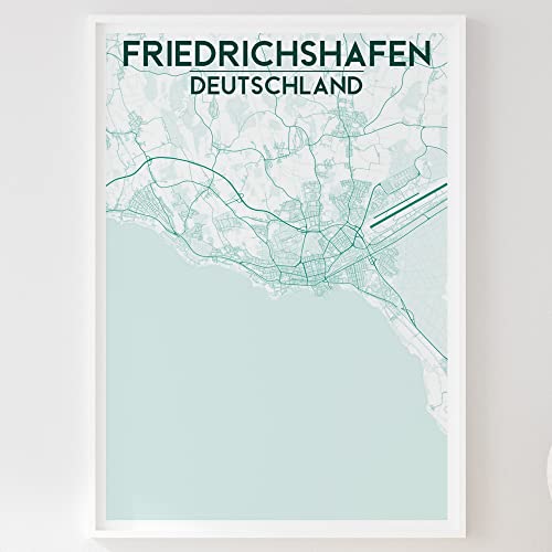 Mapdify Friedrichshafen Stadtposter, dein Lieblingsort als Wandposter, Karte deiner Stadt, City Poster von Mapdify