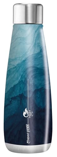 Cyanotypo Wasserflasche aus Edelstahl, 500 ml, Frische und Stil, Thermosflasche Maped von Maped