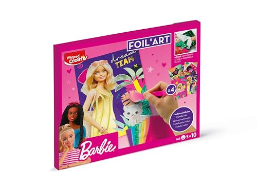 Maped CREATIV - Kreativ-Set FOIL ART - BARBIE - Foil'art Aktivität für Kinder - 4 Barbie-Karten, die mit 8 Metallfolien verziert werden können - ab 5 Jahren Maped CREATIV - Kreativ-Set FOIL ART - BARBIE - Foil'art Aktivität für Kinder - 4 Barbie-Karten, die mit 8 Metallfolien verziert werden können - ab 5 Jahren von Maped
